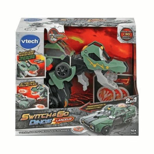 Juguete Transformable VTech Switch & Go Dinos Tyram con Luz y Sonido