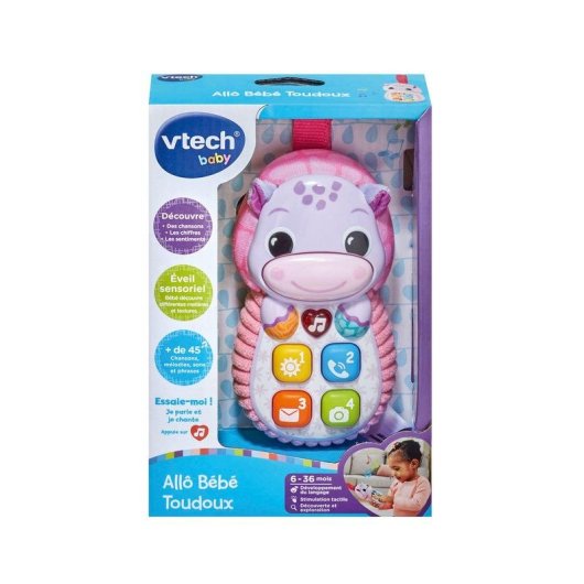 Jouet interactif bebe VTech Allo Bebe Toudoux lumieres melodies
