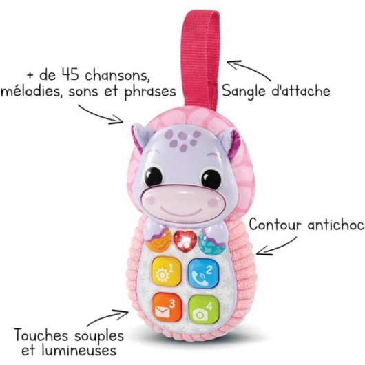 Jouet interactif bebe VTech Allo Bebe Toudoux lumieres melodies