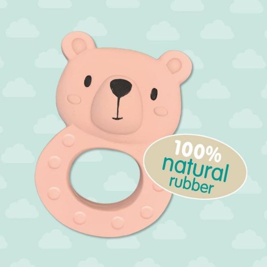 Mordeur SES Creative Tiny Talents Oso Bo Caucho Natural Rose