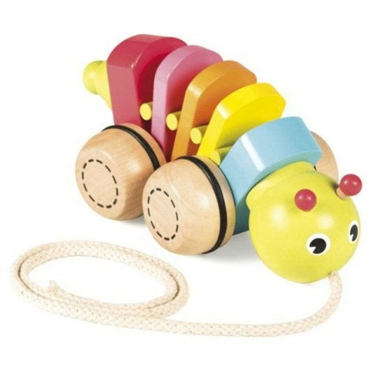 Jouet d'éveil Goula Gusanito en bois multicolore dès 1 an