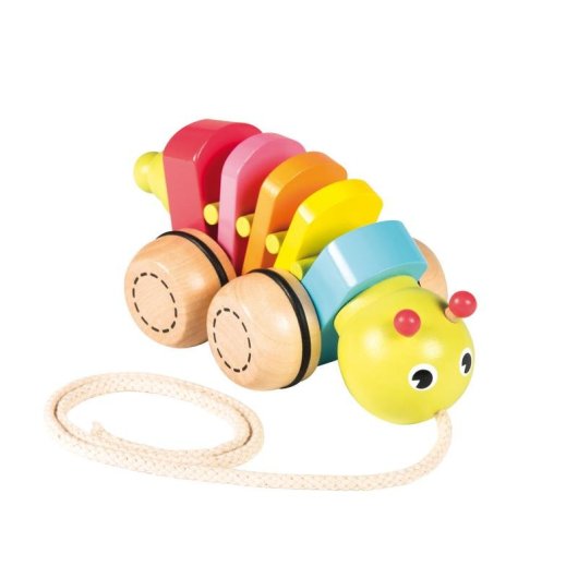 Jouet d'éveil Goula Gusanito en bois multicolore dès 1 an