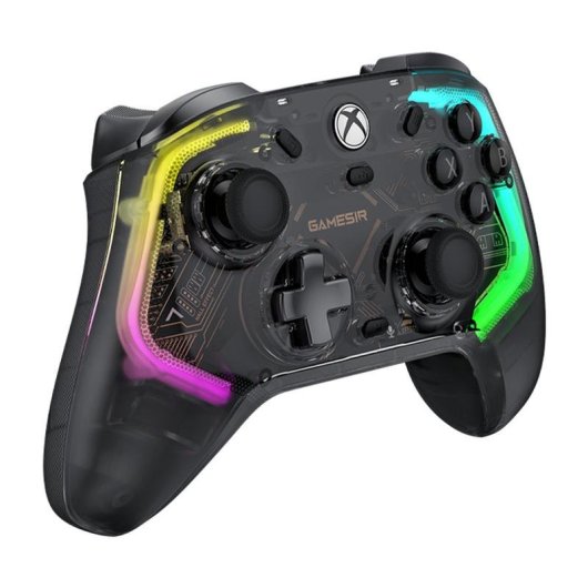 Gamepad GameSir Kaleid smoke transparent RGB Xbox et PC filaire