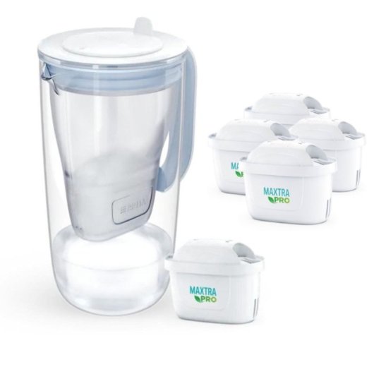 Carafe Filtrante Brita Maxtra PRO Verre 2,5L avec 5 Cartouches