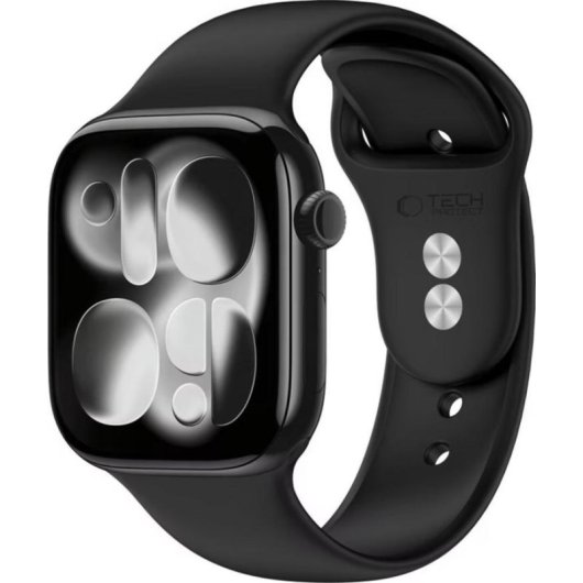 Brazalete 4Kom Tech-Protect Apple Watch 44-49 mm silicón negro