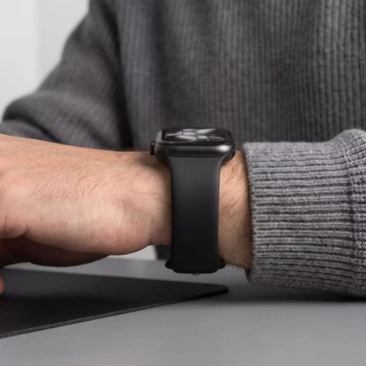 Brazalete 4Kom Tech-Protect Apple Watch 44-49 mm silicón negro