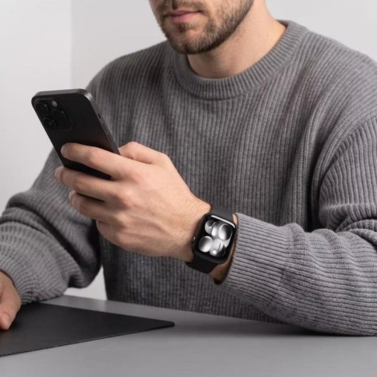 Brazalete 4Kom Tech-Protect Apple Watch 44-49 mm silicón negro