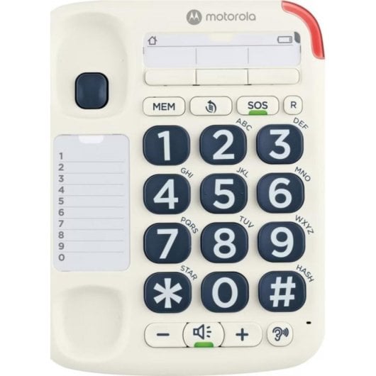 Telefone sem fios Motorola CT200 Branco Alto falante Discagem Rapida