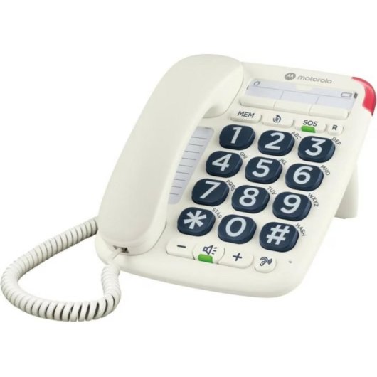Telefone sem fios Motorola CT200 Branco Alto falante Discagem Rapida
