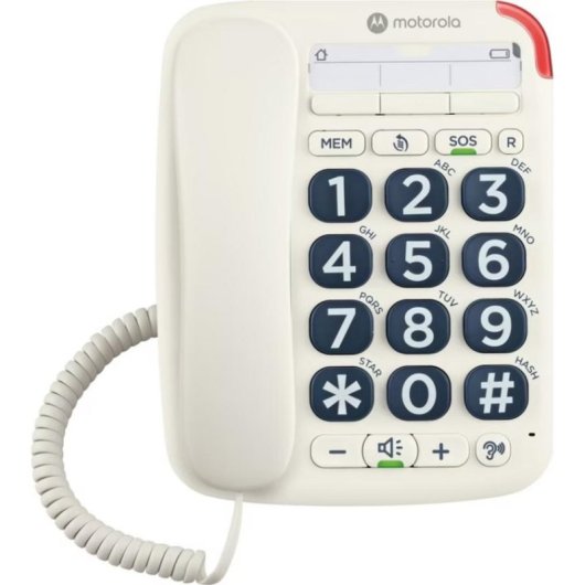 Telefone sem fios Motorola CT200 Branco Alto falante Discagem Rapida