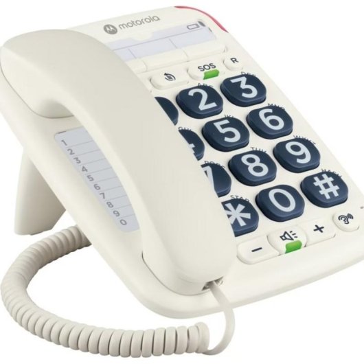 Telefone sem fios Motorola CT200 Branco Alto falante Discagem Rapida