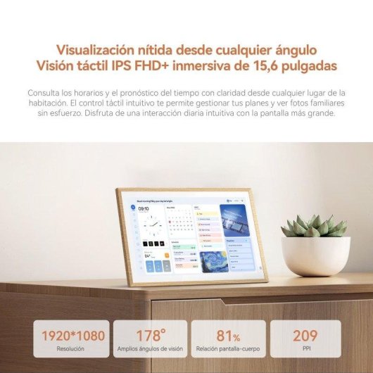 Calendrier numérique familial Blackview NEST 15 tactile 15,6" FHD+ WiFi 6 Bluetooth cadre photo