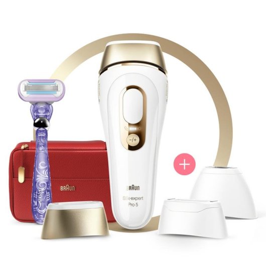 Depiladora luz pulsada IPL Braun Silk-expert Pro 5 PL5267 con accesorio facial