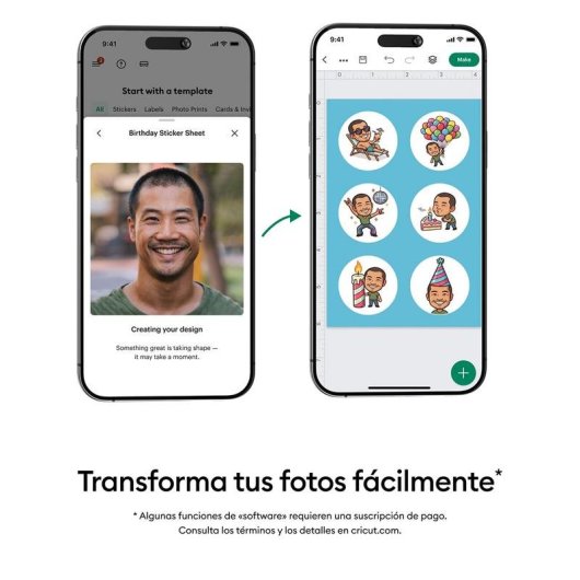 Impresora de inyección de tinta Cricut StickerPix Essential Bundle azul