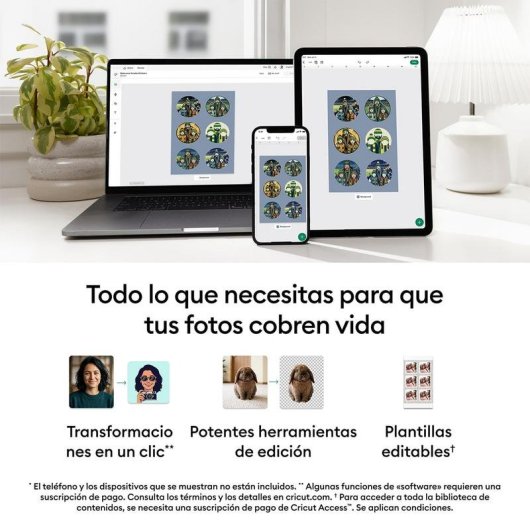 Impresora de inyección de tinta Cricut StickerPix Essential Bundle azul