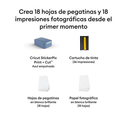 Impressora Sublimação Cricut StickerPix Print + Cut Essential Azul