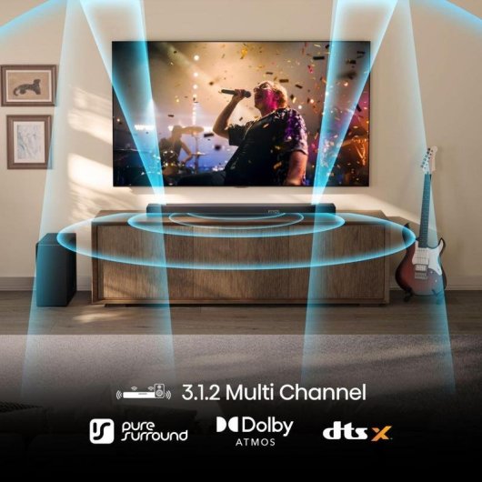 Barra de sonido Hisense AX3120Q 3.1.2 440 W Bluetooth Dolby Atmos negra