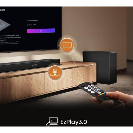 Barra de sonido Hisense AX3120Q 3.1.2 440 W Bluetooth Dolby Atmos negra
