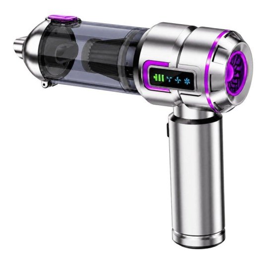Aspirateur à Main Sans Fil Blossom 6000mAh Argent et Violet 4-en-1