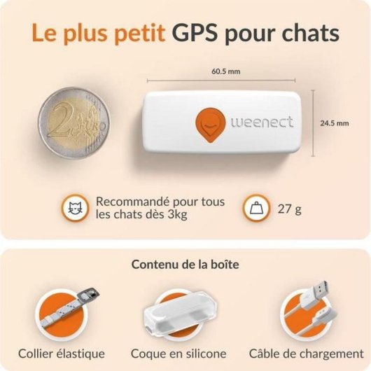 Localizzatore GPS Weenect XS IP68 impermeabile 240 h