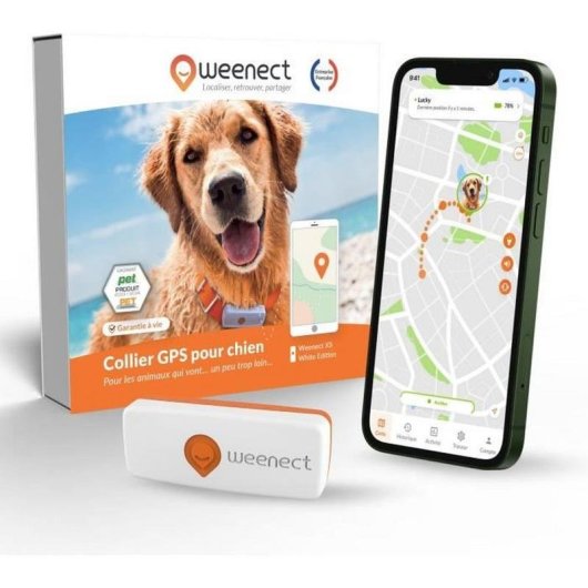 Localizzatore GPS Weenect XS per animali impermeabile IP68 240 h nero