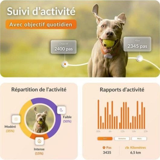 Localizzatore GPS Weenect XS per animali impermeabile IP68 240 h nero