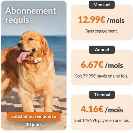 Localizzatore GPS Weenect XS per animali impermeabile IP68 240 h nero