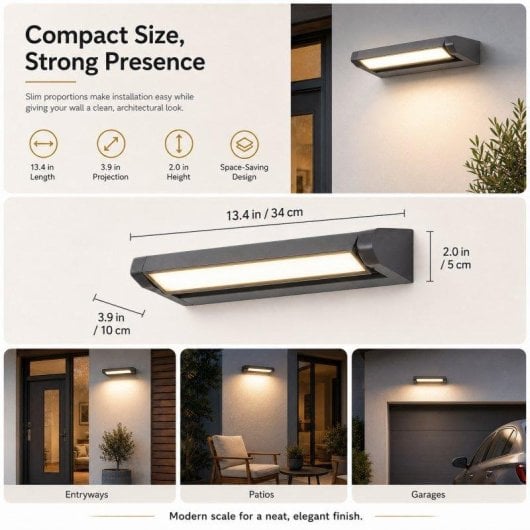 Wandleuchte Aussen Garten Blossom 36 W IP65 Drehbares Panel 350°
