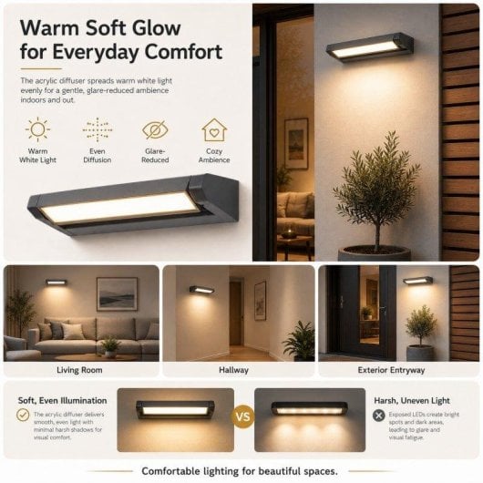 Wandleuchte Aussen Garten Blossom 36 W IP65 Drehbares Panel 350°