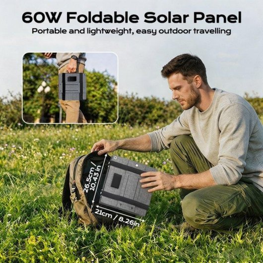 Panel Solar Blossom 60 W USB-A USB-C y DC Plegable IP67