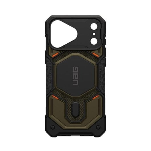 Funda para móvil Urban Armor Gear Monarch Pro Kevlar TPU schwarz grün MagSafe für iPhone 17/18 Pro Max