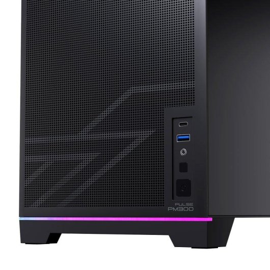 Caja PC Einarex Pulse PM300 Micro-ATX Cristal Templado Mesh USB-C