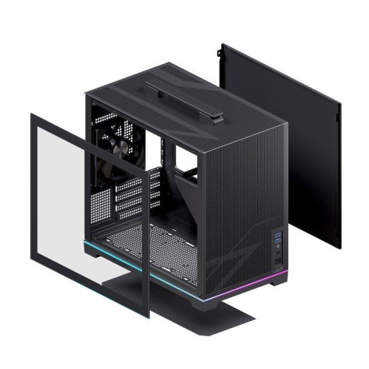 Caja PC Einarex Pulse PM300 Micro-ATX Cristal Templado Mesh USB-C