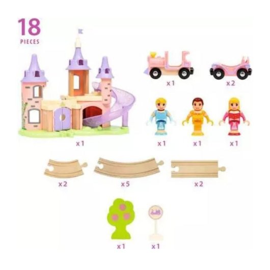 Juguete BRIO Disney Princess Castillo 18 piezas Multicolor Madera