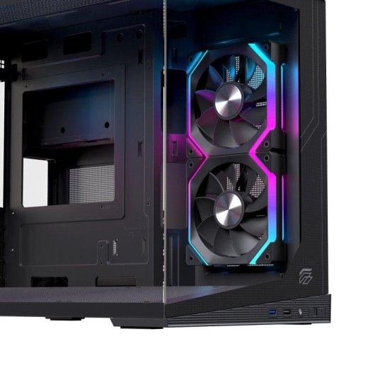 PC-Gehäuse Einarex SM300 RGB Micro-ATX Doppelkammer Gehärtetes Glas