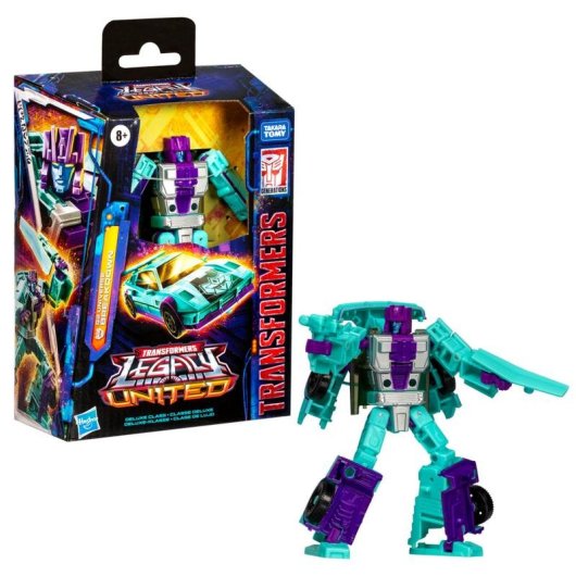 Figura Transformable Hasbro Transformers Legacy Deluxe Breakdown Turquesa Violeta
