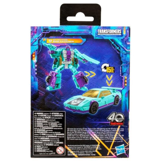 Figura Transformable Hasbro Transformers Legacy Deluxe Breakdown Turquesa Violeta