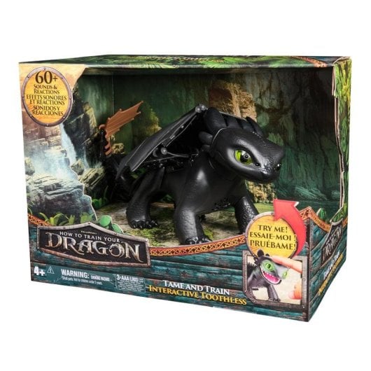 Figura Dragón Interactivo Spin Master Chimuelo Doma y Entrena +60 Sonidos Reacciones