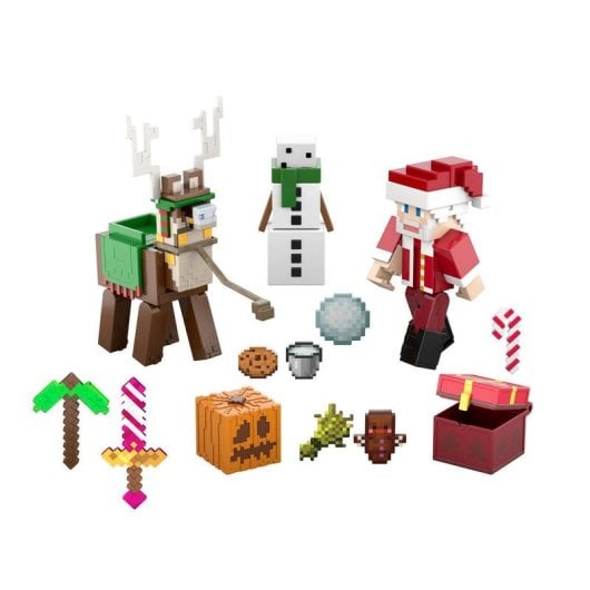 Figura de Acción Mattel Minecraft Calendario de Adviento 24 Piezas