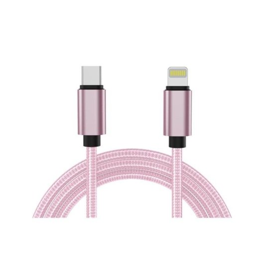 Cable de carga USB-C Lightning INNOVA by Innova Celular 1 m Carga rápida Rosa