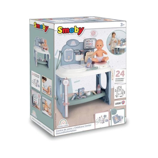 Verzorgingscentrum voor poppen Smoby Baby Care Center 24 onderdelen