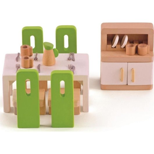 Jeu de cuisine HAPE Dining Room en bois multicolore 23 pieces