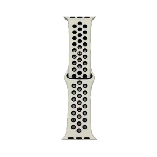 Bracelet remplacement silicone INNOVA Innstrap Band5 blanc-noir compatible Apple Watch