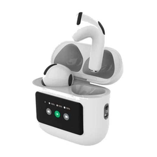 Auriculares Innova F48 inalámbricos Bluetooth TWS con pantalla táctil, blancos