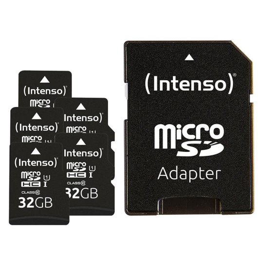 Scheda microSD Intenso UHS-I 32GB SDHC Premium confezione 5 pezzi