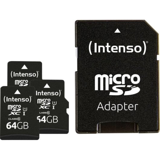 Scheda microSD Intenso 64GB UHS-I Classe 10 Confezione tripla