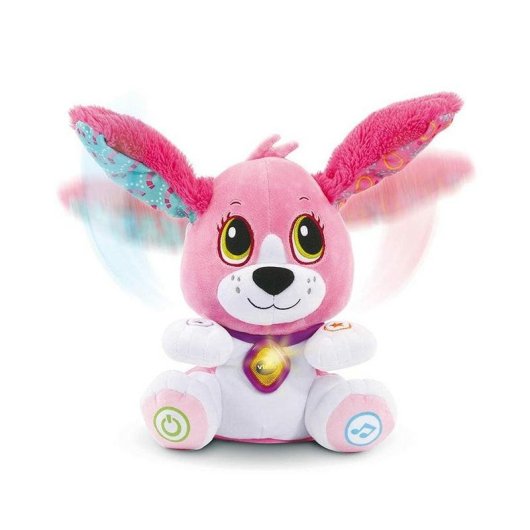 Pelucia interactiva VTech Doggie Talk to Me rosa para criancas