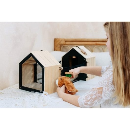 Ensemble Clapier SMALL FOOT Lapin Peluche et Accessoires Bois