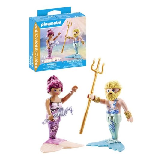 Juego de figuras Playmobil Sirena y Tritón 12 cm