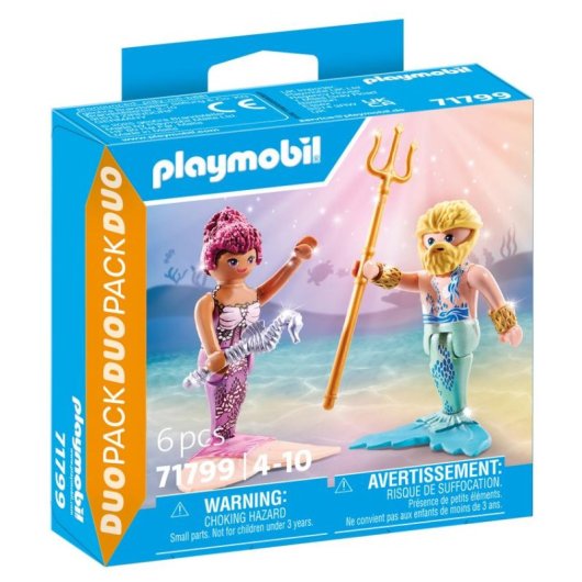 Juego de figuras Playmobil Sirena y Tritón 12 cm